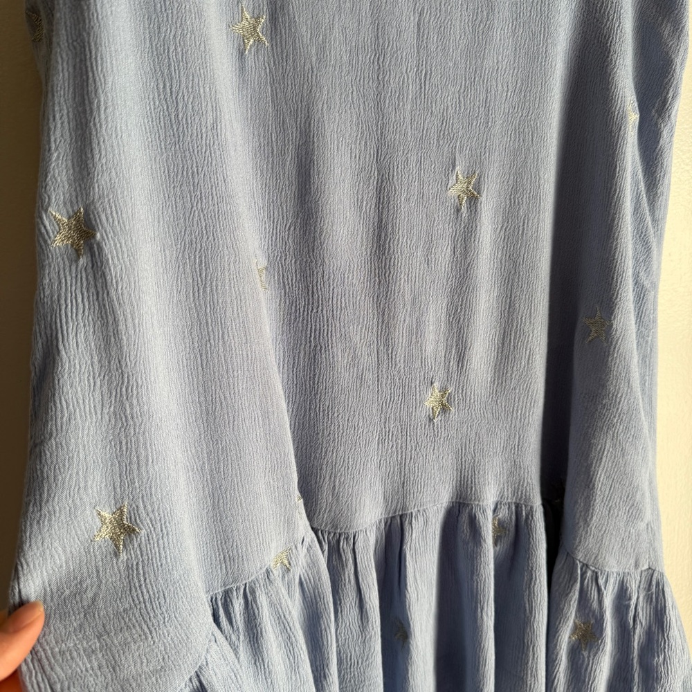 Storia Periwinkle Blue Shine Bright Swing Dress Stars Celestial Women’s Small - Picture 8 of 16